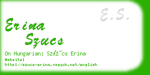 erina szucs business card